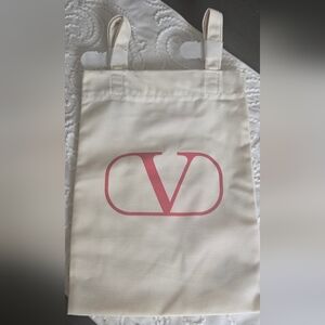Valentino Cream and Pink Tote Bag